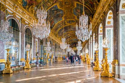 visite la galerie des glaces à Versailles